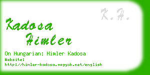 kadosa himler business card